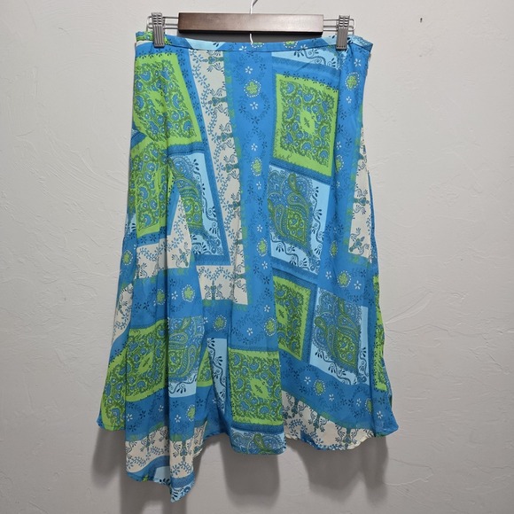 Nine West Dresses & Skirts - Y2K Fairy NWT Nine & Company Messina Skirt Size 8 Blue Green Asymmetrical